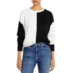 MSRP $48 Aqua Color Blocked Cotton Tee Size Small (LINT)